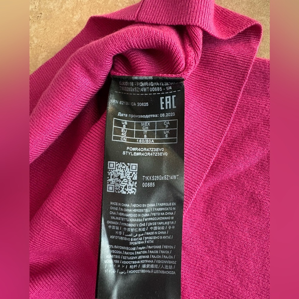 NWT GUESS Ebony Sweater Tank Women’s Size S Color Pink new - Picture 6 of 7